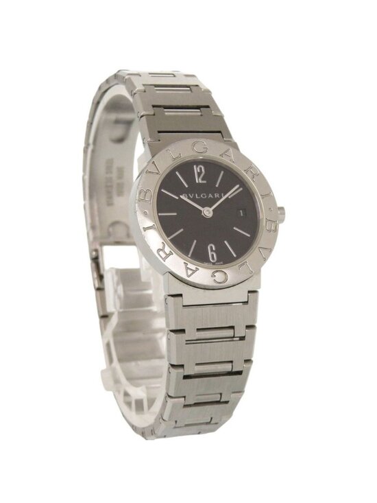 Bvlgari SS Black Quartz Watch Dial main image 5